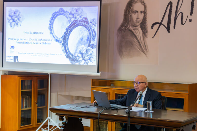 Ivica Martinović održao predavanje “Poimanje žene u Zrcalu duhovnom (1614.) benediktinca Mavra Orbina”