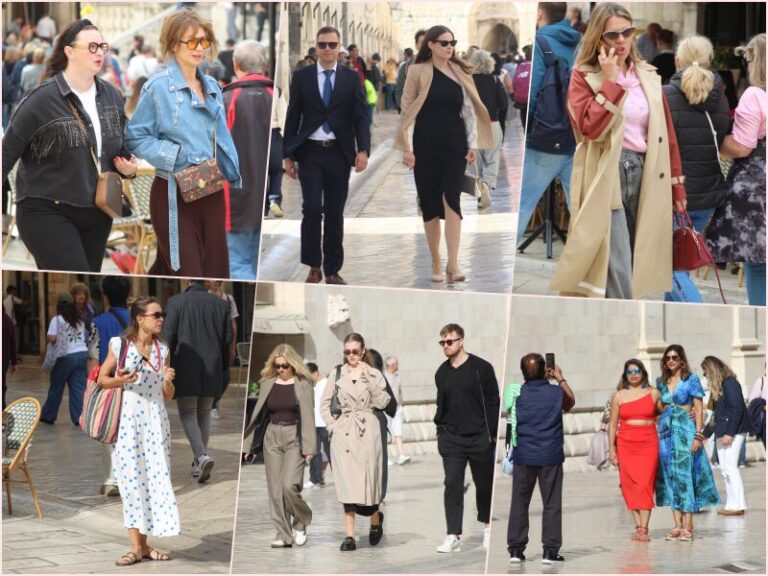 FOTO: Prevrtljivo vrijeme prati i moda, na Stradunu uz balonere i ljetne haljine