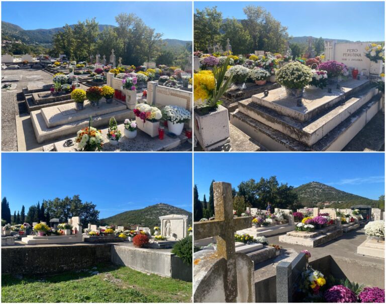 FOTO: Na blagdan Svih svetih prisjećamo se naših najmilijih. Groblja u Čepikućama i Majkovima ukrašena cvijećem i luminima