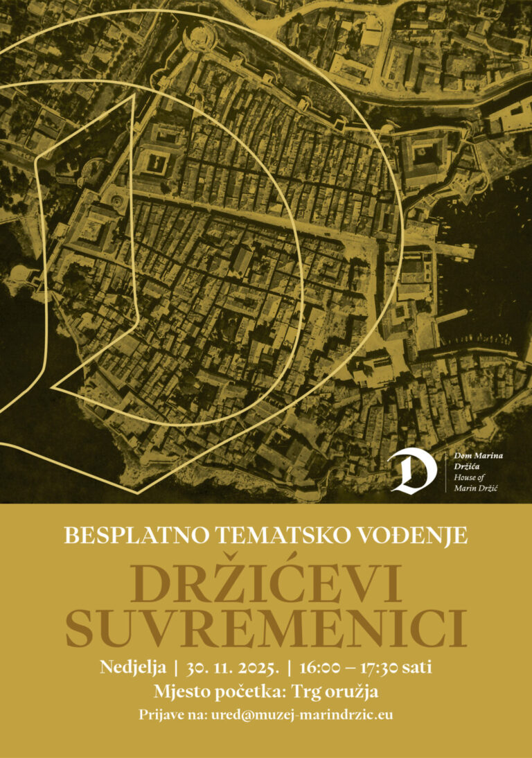 Dom Marina Držića, organizira  tematska vođenja „Držićevi suvremenici“