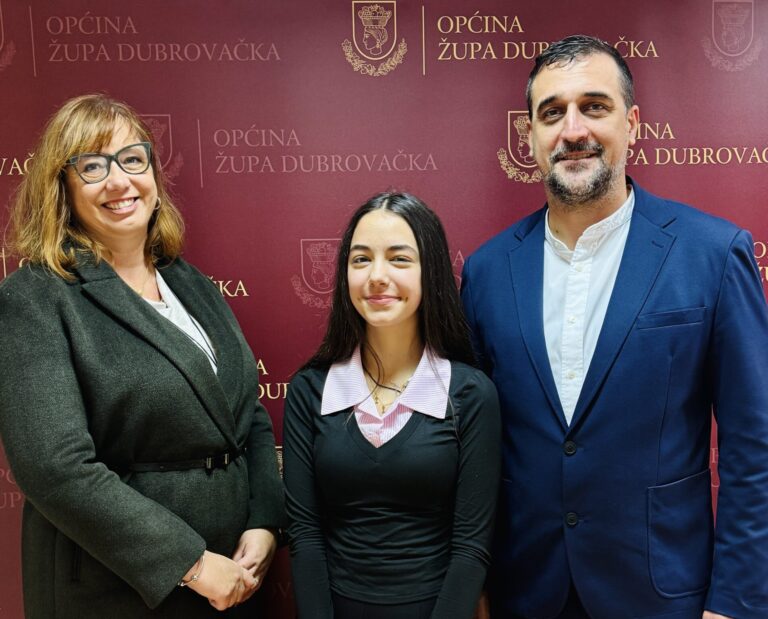 Načelnik Miloslavić primio predsjednicu Vijeća učenika OŠ Župa dubrovačka, Ilariju Vukić