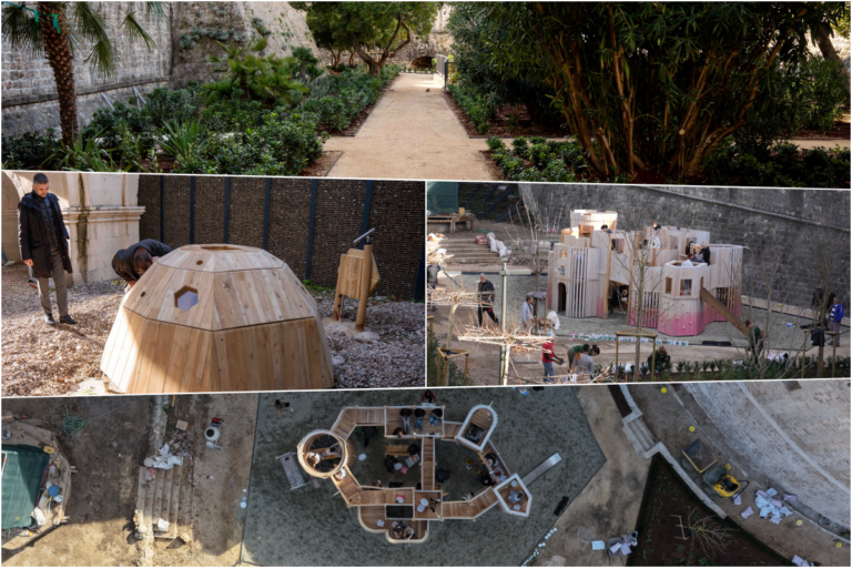 Uređenje Parka Pile u samoj završnici: elementi tematskog dječjeg igrališta dobivaju svoje boje