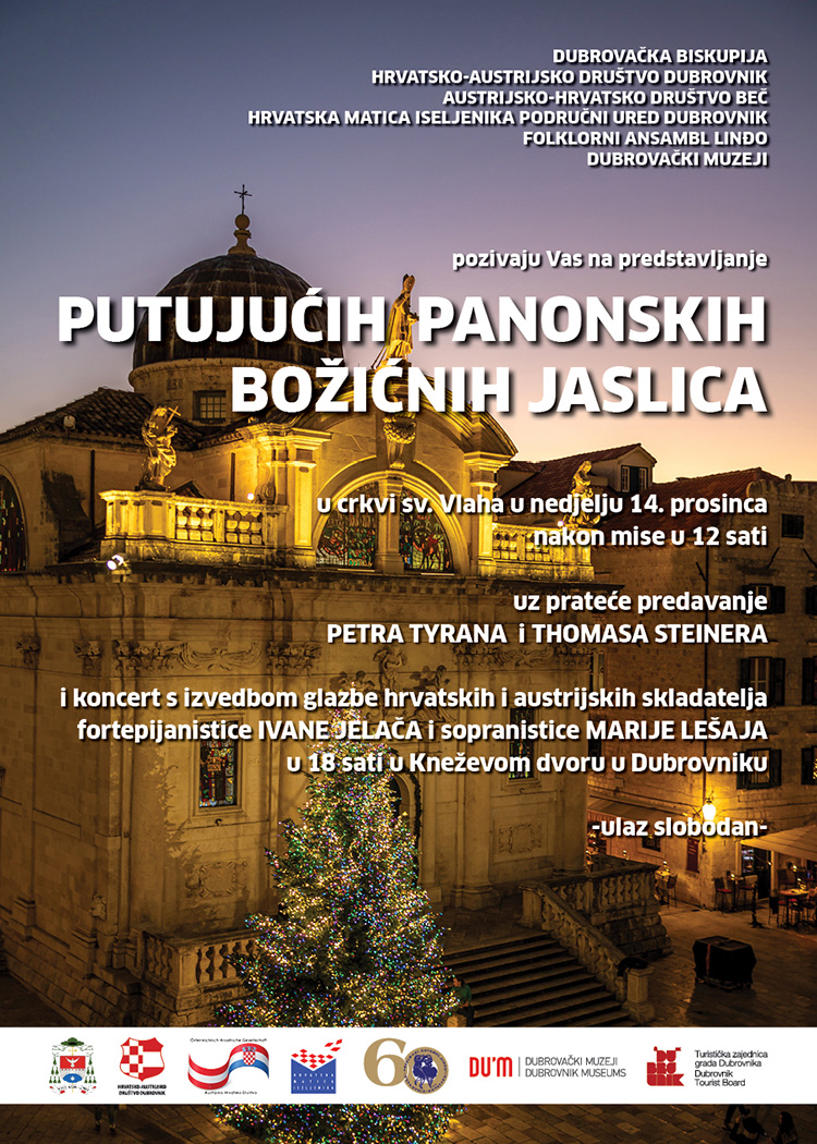 Putujuće panonske božićne jaslice gradišćanskih Hrvata ove nedjelje stižu u Dubrovnik