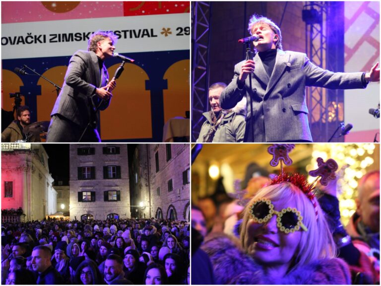 FOTO: Jakov Jozinović otvorio novogodišnji program i zagrijao publiku na Stradunu. Pridružio mu se i gost iznenađenja