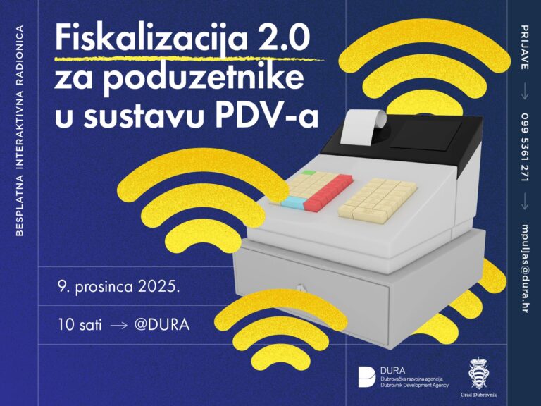 Besplatna radionica- Fiskalizacija 2.0 za poduzetnike u sustavu PDV-a