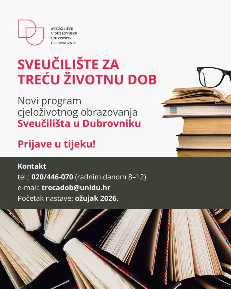 Sveučilište pokreće programe deset kolegija za građane treće životne dobi