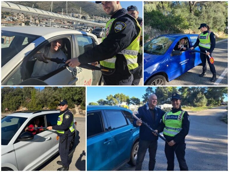 Prometna policija najuzornije vozače nagradila poklonima