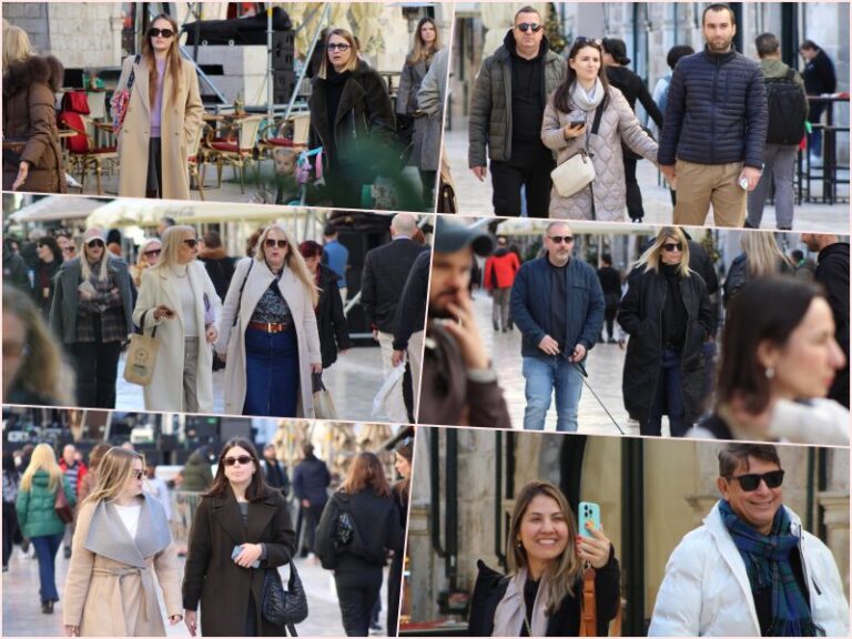 FOTO: Topla i sunčana subota izmamila brojne šetače na Stradun