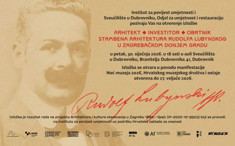 Noć muzeja 2026.: Izložba o stambenoj arhitekturi Rudolfa Lubynskoga u Auli Sveučilišta u Dubrovniku