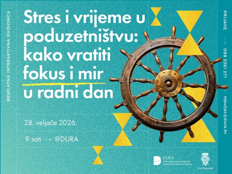BESPLATNA RADIONICA: Stres i vrijeme u poduzetništvu: Kako vratiti fokus i mir u radni dan