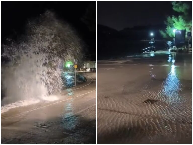 VIDEO: Ekstremna ciklonalna plima pogodila obalu, more se izlilo i na rivu u Zatonu