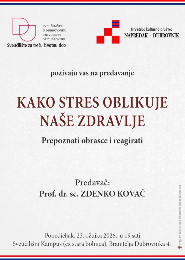 Predavanje: Kako stres oblikuje naše zdravlje