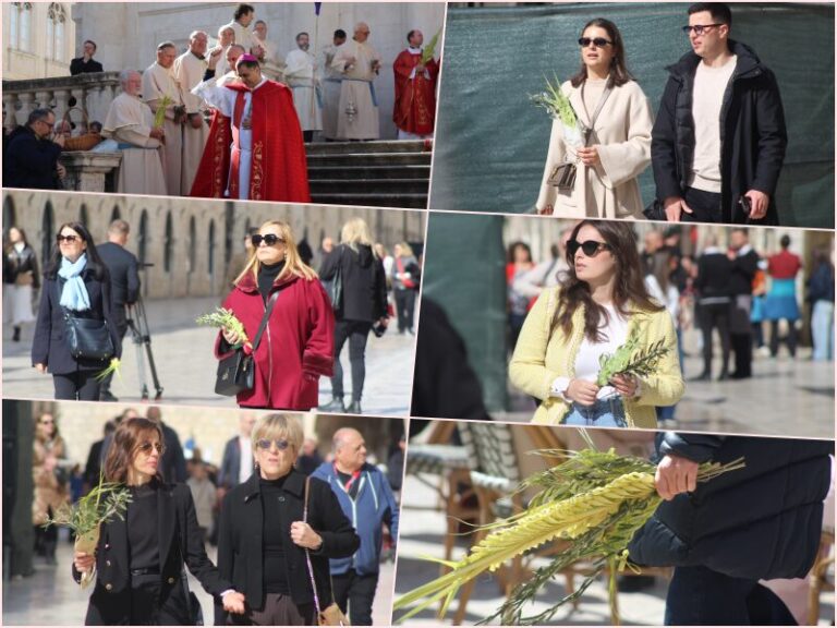 FOTO: Cvjetnica u Gradu, s grančicom masline i pomama u ruci