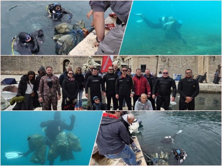 FOTO: RK Dubrovnik započeo s eko akcijama, danas očišćeno podmorje u Portu