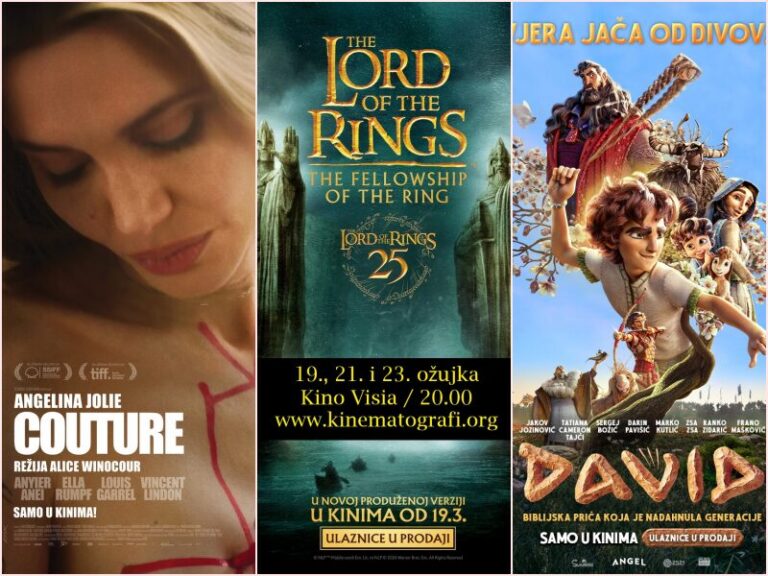 Na programu Kinematografa novi film Angeline Jolie, Lord of the Rings, David…