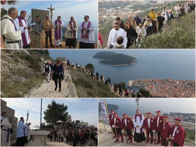 FOTO: Mnoštvo vjernika na pobožnosti križnog puta na Srđ