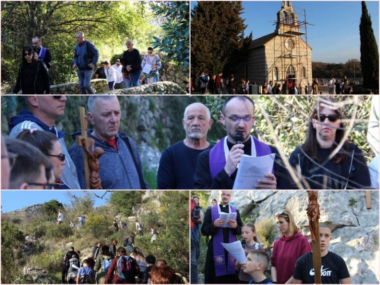 Obitelji iz Mokošice na križnom putu do Petrova Sela promišljale o izazovima suvremenog svijeta