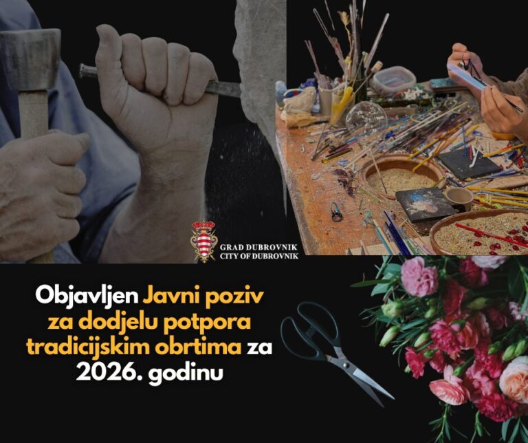 Grad Dubrovnik objavio javni poziv za dodjelu potpora tradicijskim obrtima