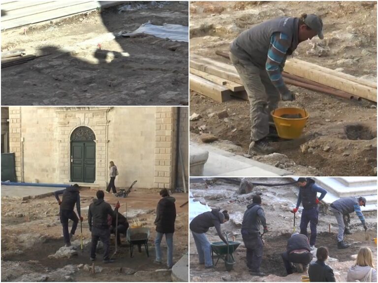 VIDEO/RADOVI ISPRED KATEDRALE Sanacija se odužuje, pronađeni novi arheološki nalazi prije “velike trešnje”