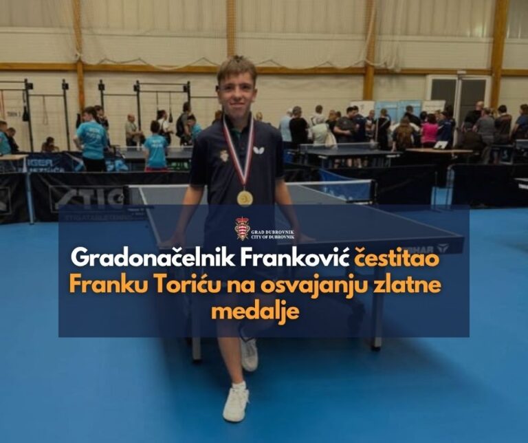 Franković čestitao Franku Toriću na osvajanju zlatne medalje