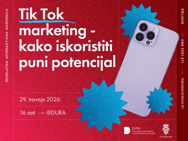 DURA organizira radionicu „Tik Tok marketing – kako iskoristiti puni potencijal“