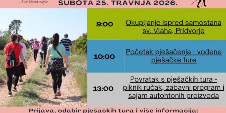 Agroturizam Konavle poziva na “Festival nordijskog hodanja i pješačenja – Konavle 2026.“