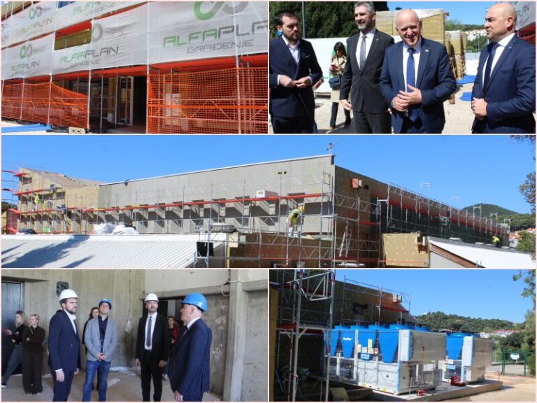 VIDEO/FOTO: Ministar Bačić obišao radove energetske obnove dvorane u Gospinom polju