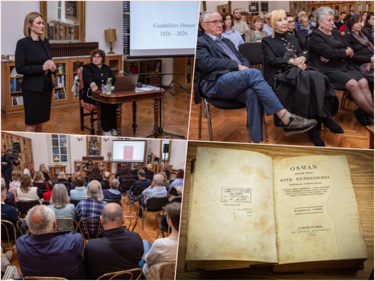 Predavanjem Slavice Stojan obilježeno dvjesto godina od tiskanja Gundulićeva Osmana