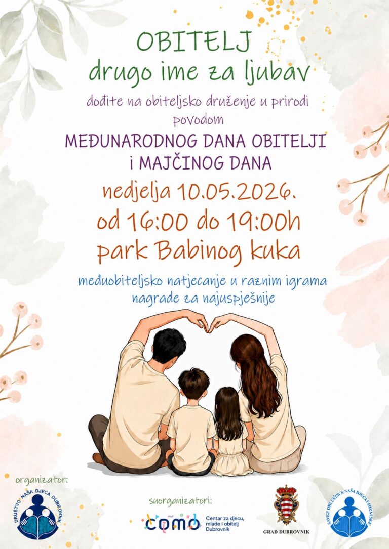 Proslavite Majčin dan i Međunarodni dan obitelji