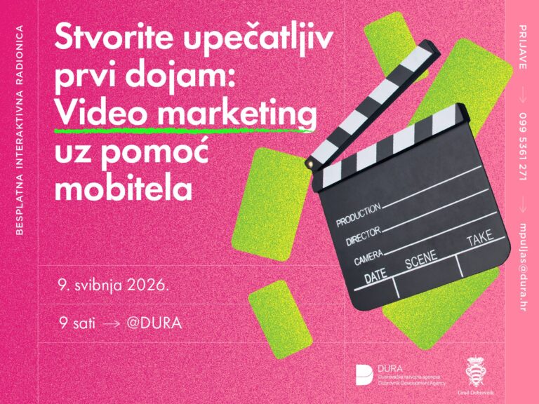DURA poziva na radionicu „Stvorite upečatljiv prvi dojam: video marketing uz pomoć mobitela”
