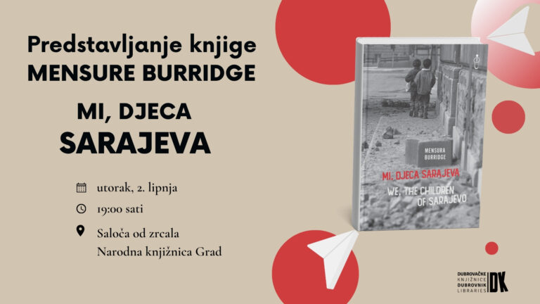 Predstavljanje knjige „Mi, djeca Sarajeva“ u utorak u Narodnoj knjižnici Grad