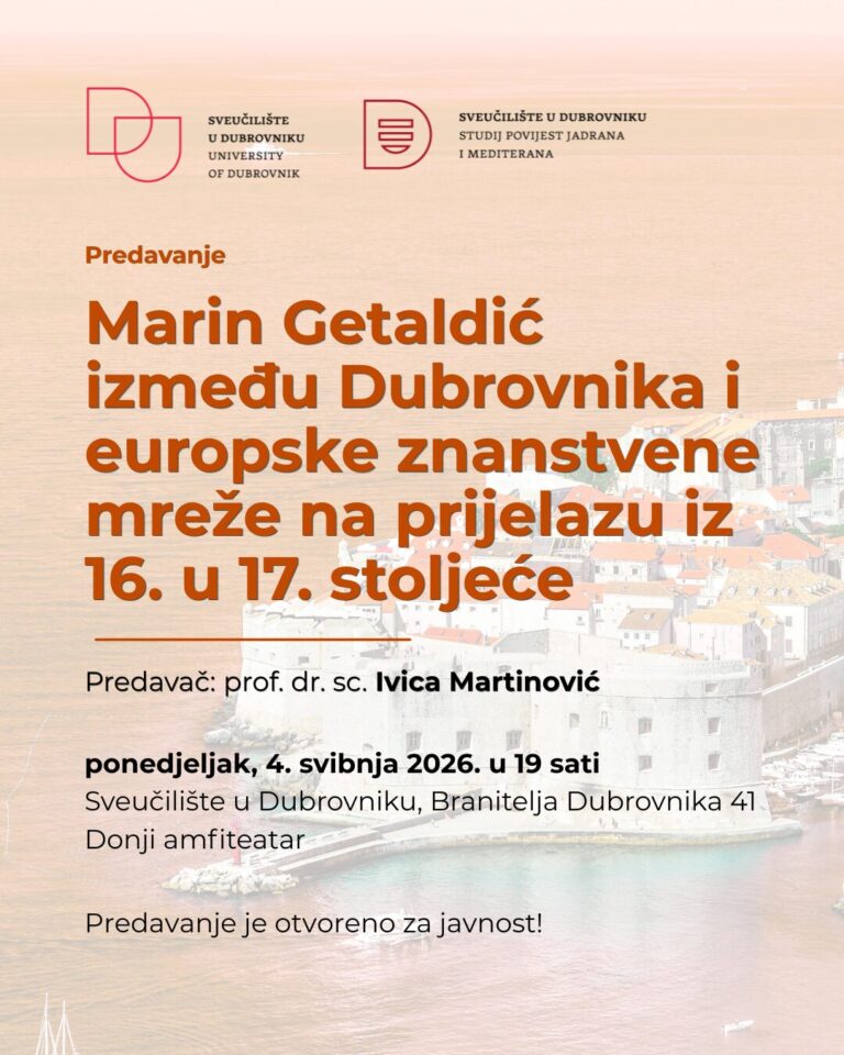 Na kampusu večeras predavanje o Marinu Getaldiću
