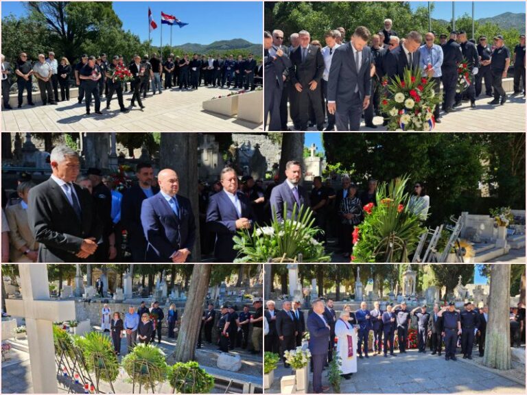 FOTO: Uz Dan državnosti položeni vijenci i zapaljene svijeće na Boninovu i Vjetrenom mlinu