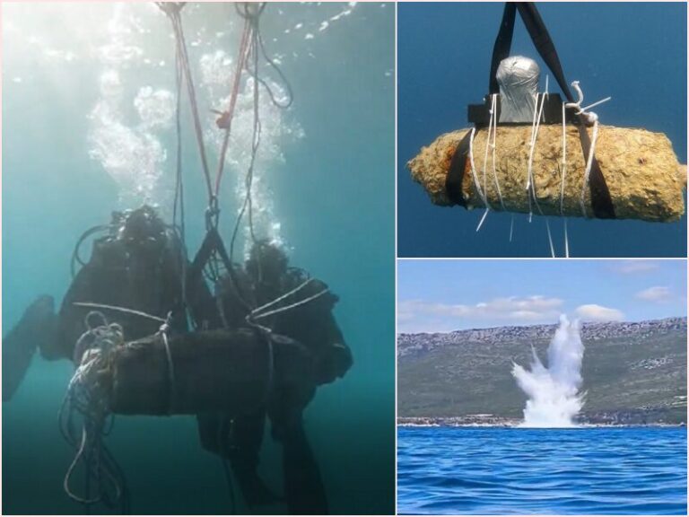 FOTO/VIDEO: Uspješno uklonjena zrakoplovna bomba iz uvale Luka na otoku Korčuli