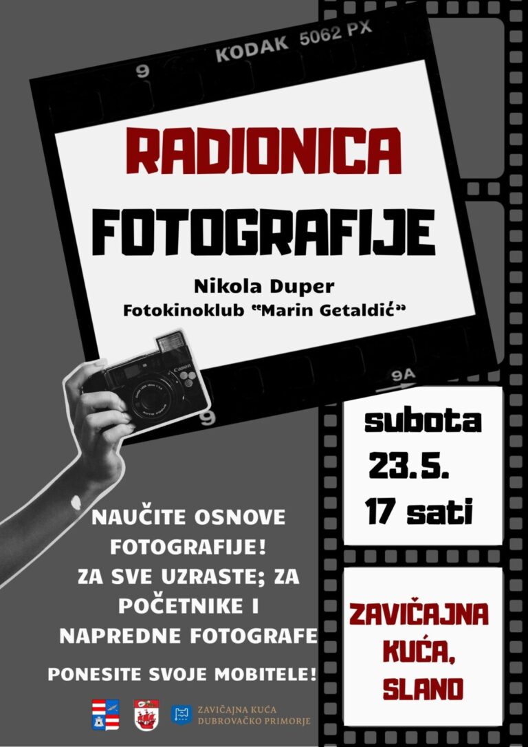 Radionica fotografije u Zavičajnoj kući u Slanom