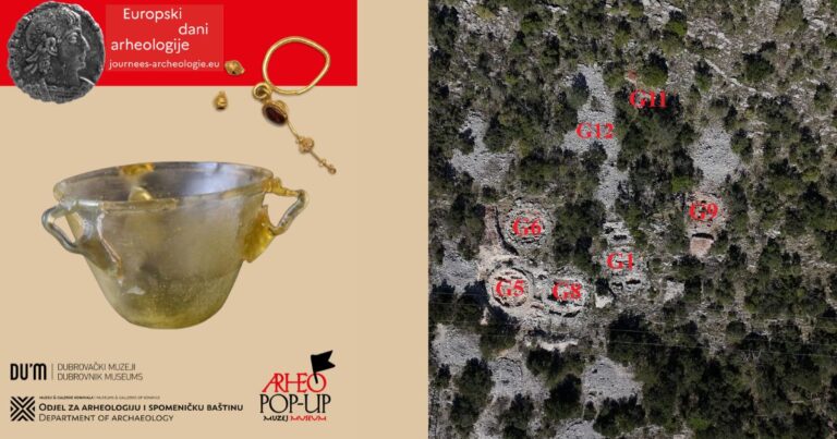 Predavanje „Arheološka istraživanja na prapovijesnoj nekropoli Gomile u Zakotorcu“ i ARHEO POP – UP izložba na poluotoku Sustjepan u Cavtatu