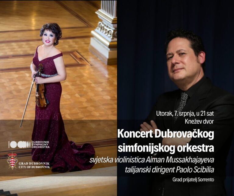 Nastavak kulturne suradnje gradova prijatelja Dubrovnika i Sorrenta – u Kneževu dvoru Aiman Mussakhajayeva nastupa uz Dubrovački simfonijski orkestar