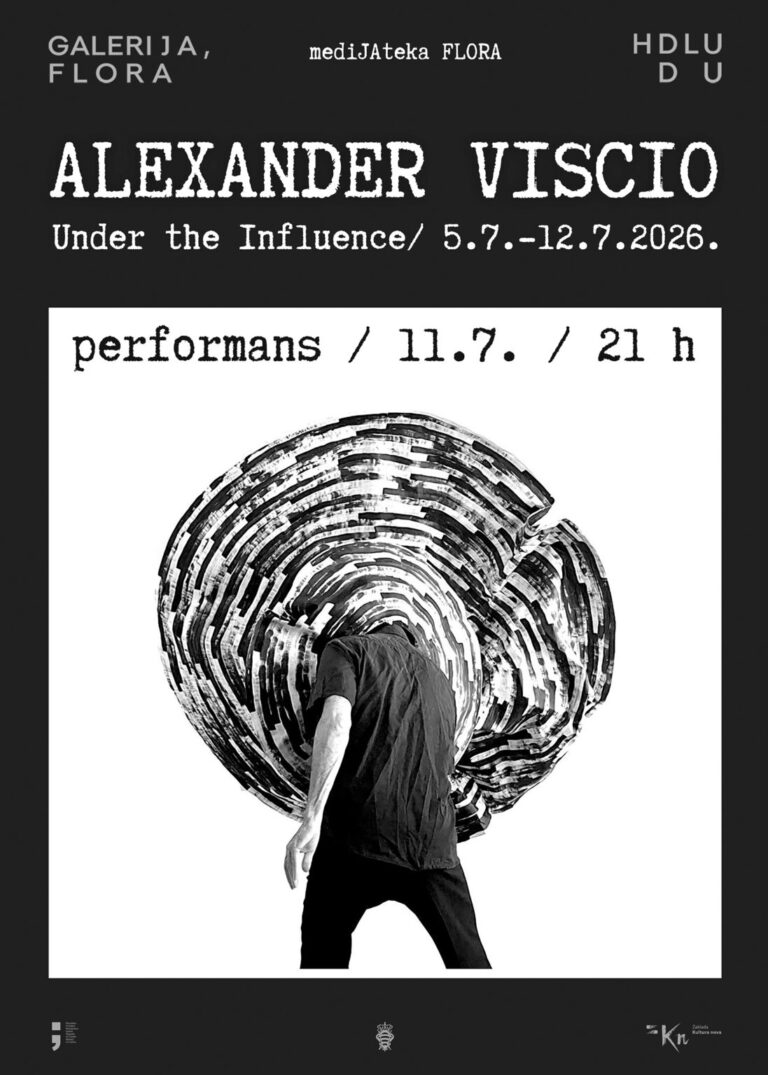 Večeras performance Alexander Viscio “Under teh Influence” u Florinu domu