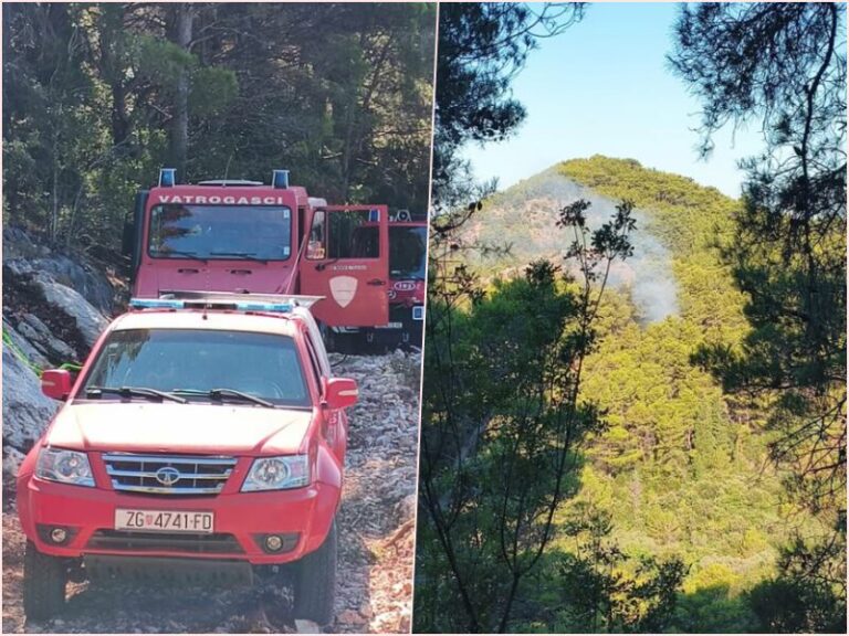Iako je požar na Korčuli pod nadzorom tijekom noći dežuralo 50 vatrogasaca, ugašena i tri požara na Mljetu