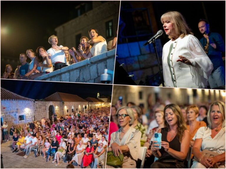 FOTO: Jasna Zlokić bezvremenskim hitovima oduševila Dubrovčane koncertom u Lazaretima
