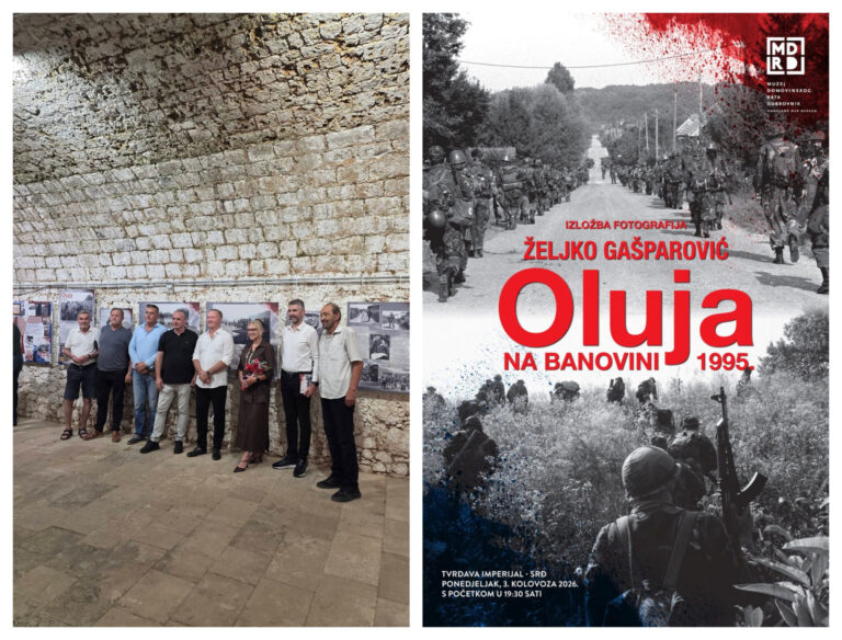 MDRD:Na Srđu otvorena izložba  „VRO Oluja na Banovini 1995.“ sutra na Stradunu virtualna izložba Put u slobodu