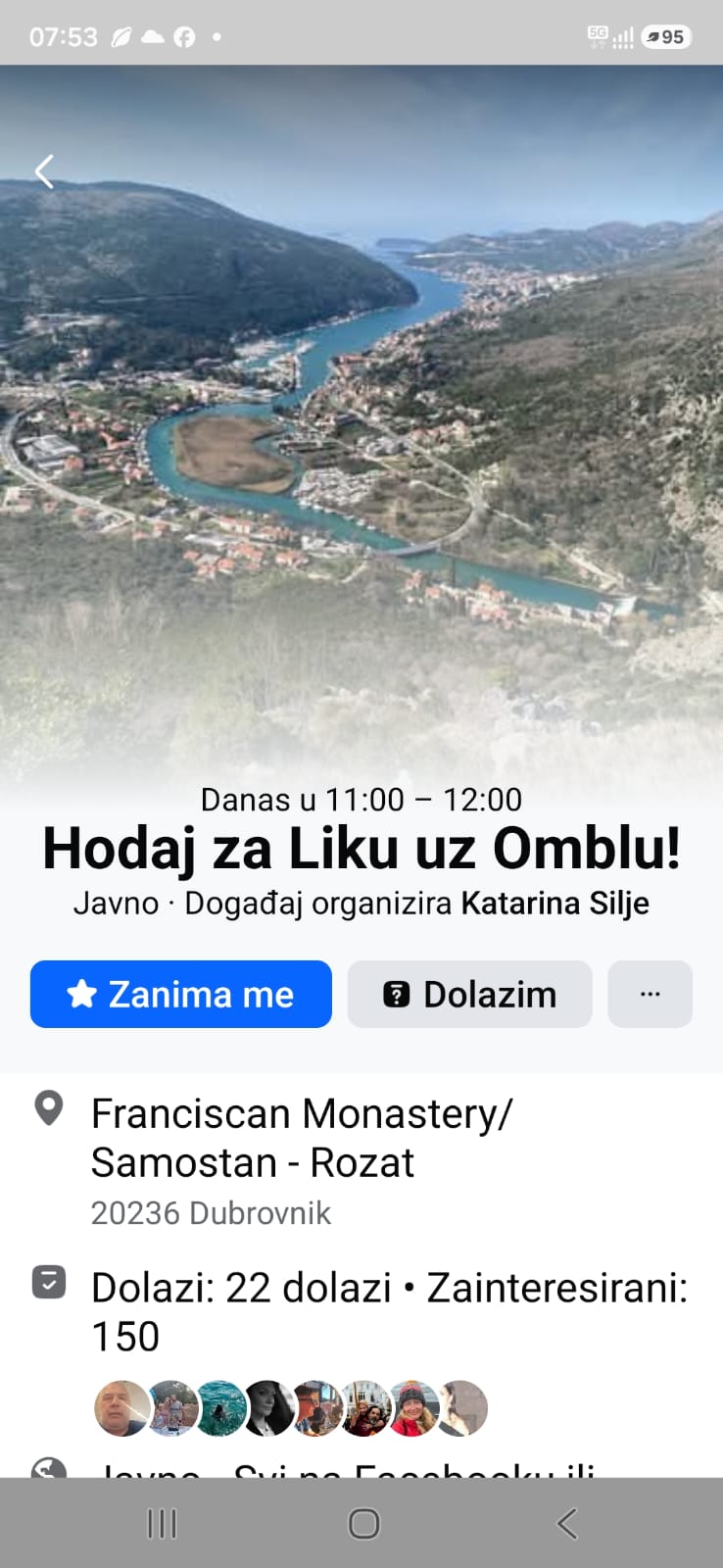 Dubrovnik za Liku hoda uz Omblu! Okupljanje u Rožatu u 11 sati