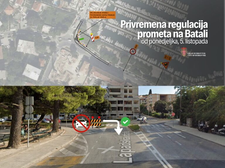 Od ponedjeljka privremena regulacija prometa na Batali zbog radova na oborinskom kolektoru i kružnom raskrižju