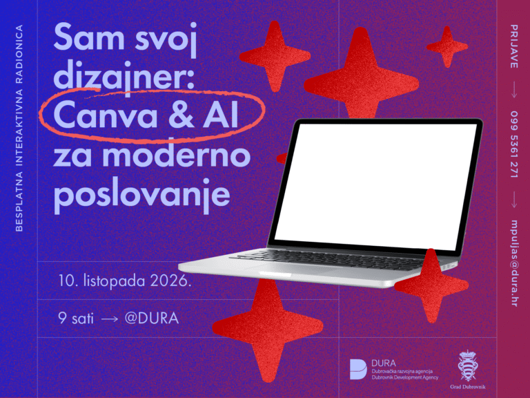 DUNEA poziva na besplatnu radionicu „Sam svoj dizajner: Canva & AI za moderno poslovanje“