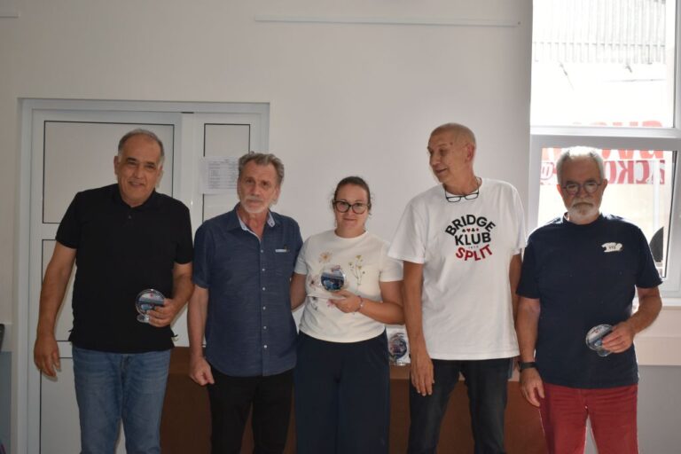 Tim Tečajac osvojio drugo mjesto na Timskom prvenstvu Jadrana u bridžu