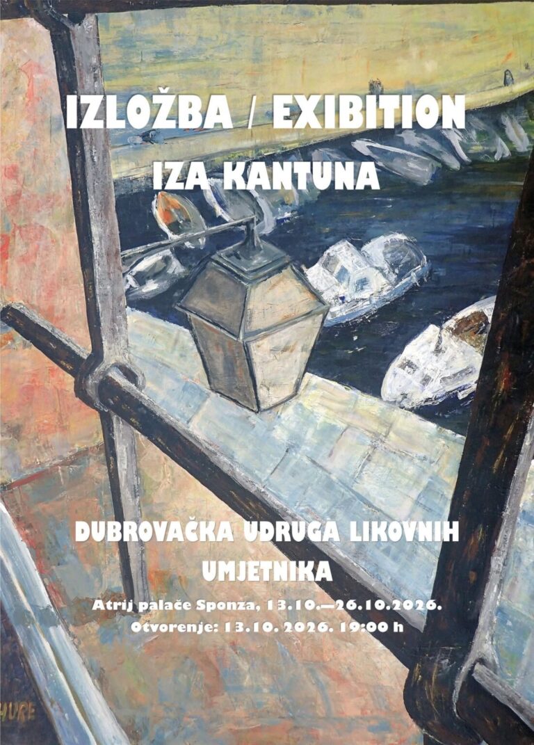 „Iza kantuna“: Izložba dubrovačkih likovnih umjetnika otvara se u Sponzi
